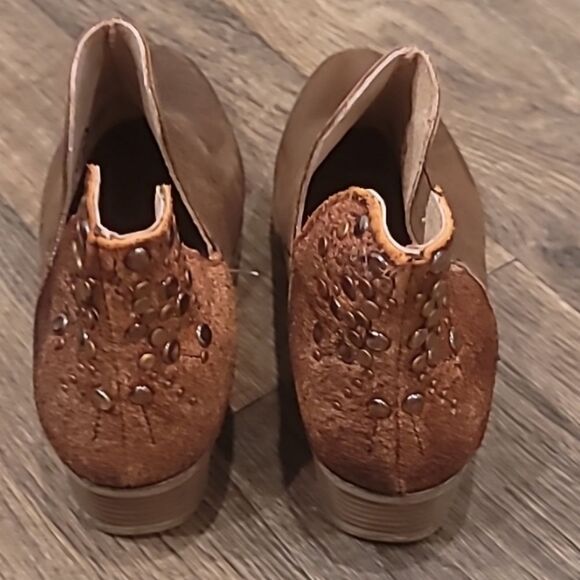 Circle G By Corral Copper Handcrafted Leather Ankle Boots - Picture 8 of 8